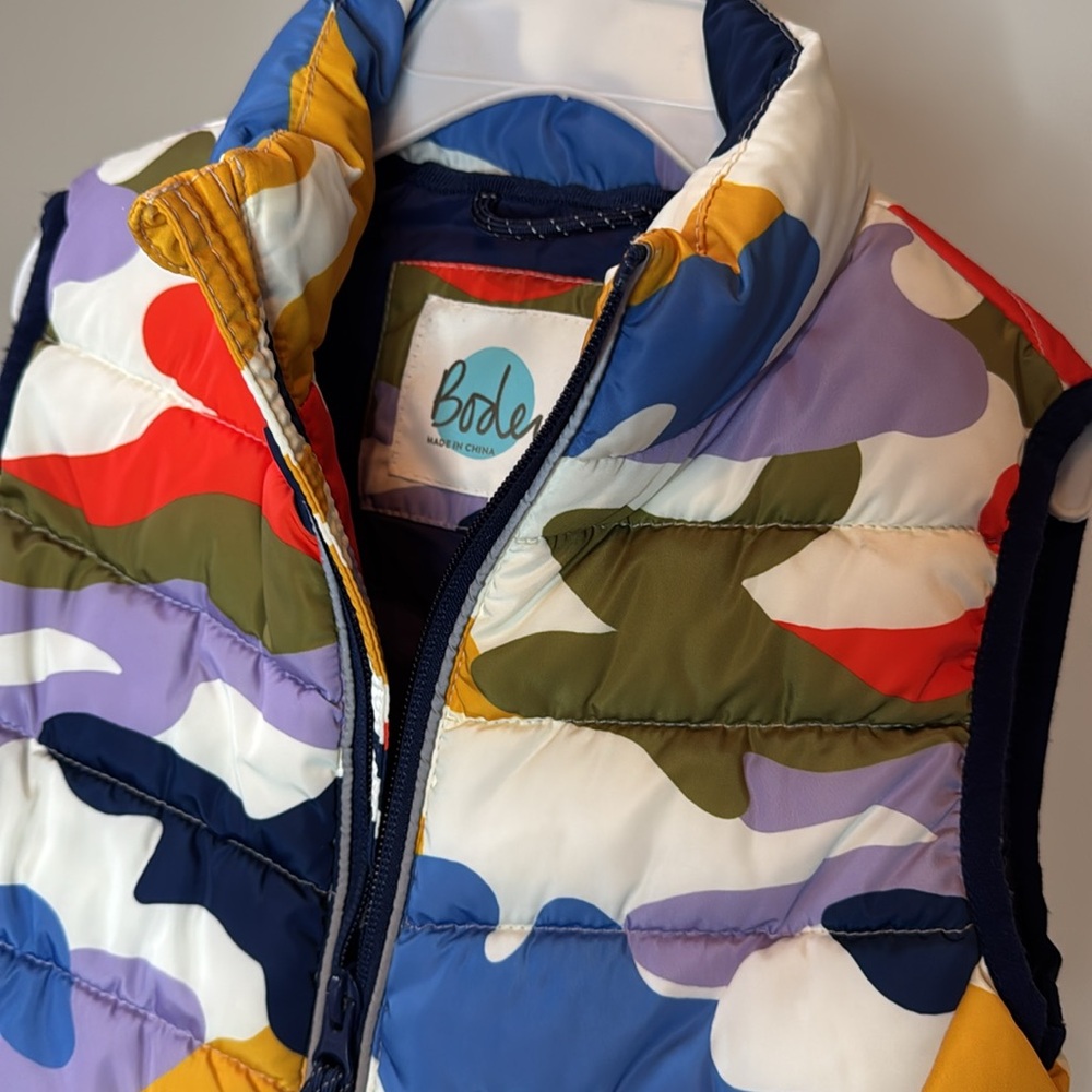 Boden Little Kid Sherpa Vest Multi Ski Camouflage Size 4-5 - Picture 3 of 12